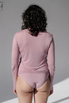 BASERANGE Classic Bamboo Fiber Bamboo Cotton Long Sleeve T-Shirt Series Collection Round Neck Bottoming Shirt France BAS-TOLS-BL-AU24-ZI Purple